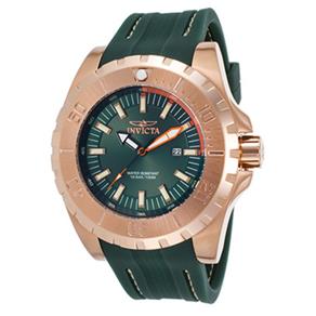 Relógio Masculino Invicta Pro Diver Green Polyurethane And Dial Rose-Tone 18K Gp Ss - Modelo Invicta-23731