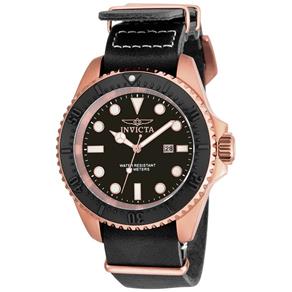 Relógio Masculino Invicta Pro Diver Modelo 17582 - Pulseira em Couro / a Prova D' Água