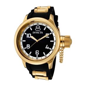 Relógio Masculino Invicta Russian Diver - Modelo 1436 Detalhes em Ouro 18K