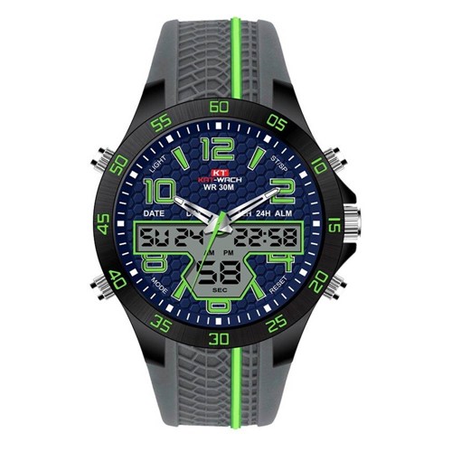 Relogio Masculino Kat-Wach Digital KT722 Cinza e Verde