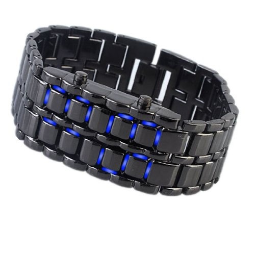 Relógio Masculino LED Iron Samurai Lava Pulseira