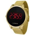 Relógio Masculino Lince Digital Dourado Led Mdg4586L Pxkx