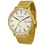 Relogio Masculino Lince Dourado Fundo Dourado MRG4494S C1KX