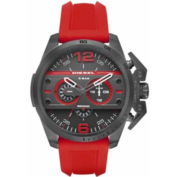 Relógio Masculino LUXO DZ4388 VERMELHO PULSEIRA DE SILICONE - Diesel