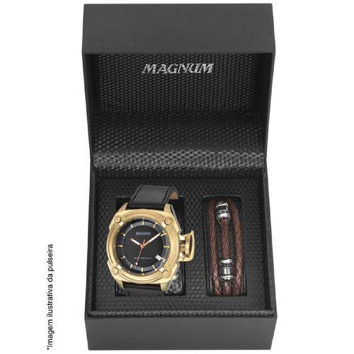 Relógio Masculino Magnum Analógico MA34503C Kit com Pulseira