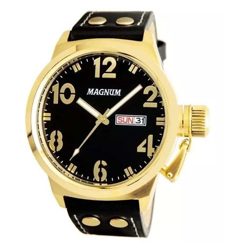 Relógio Masculino Magnum Analógico Ma32783u - Dourado/preto