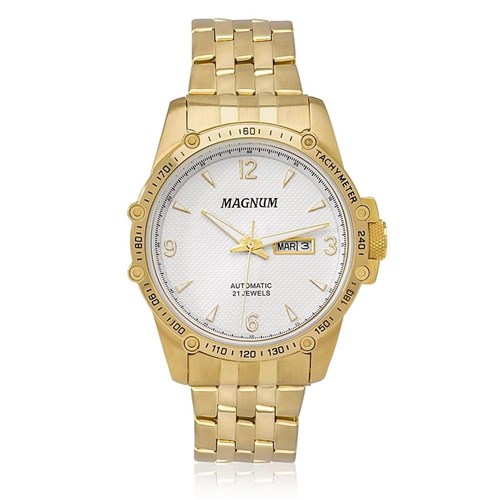 Relógio Masculino Magnum Automatic 21 Jewels Ma33853h Dourado