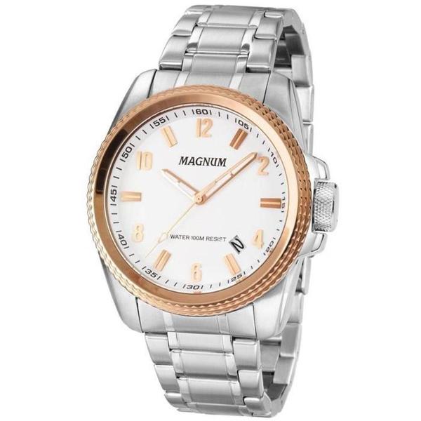 Relógio Masculino Magnum MA34085Q - Prata/Rose