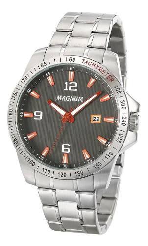 Relógio Masculino Magnum Ma34325j Detalhes em Laranja