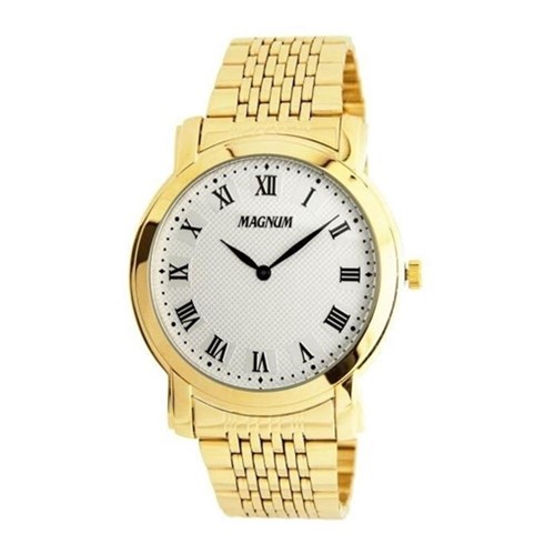 Relógio Masculino Magnum Slim Dourado MA21866H