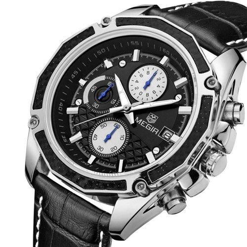Relógio Masculino Megir 2015 Luxo com Cronógrafo