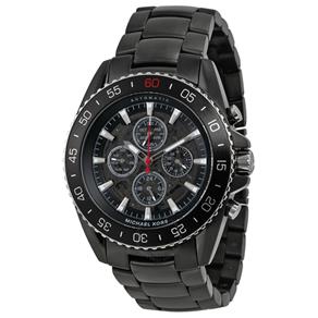 Relógio Masculino Michael Kors Jet Master Auto Multi-Function Black Ip Ss Gunmetal Dial - Modelo Mkors-Mk9012