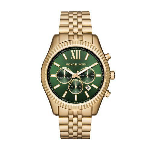 Relógio Masculino Michael Kors Mk8446 Dourado Verde 45mm