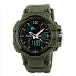 Relógio Masculino Militar Analogico e Digital 1040 Verde