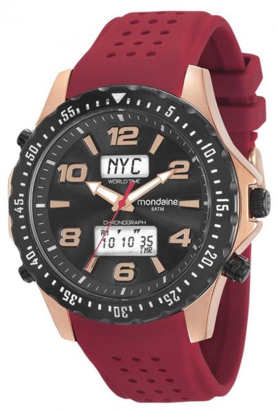 Relógio Masculino Mondaine 53619GPMERI3 51mm Silicone Vermelho