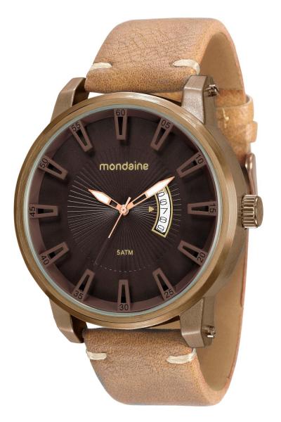 Relógio Masculino Mondaine 76554GPMVMH6 50mm Couro Marrom