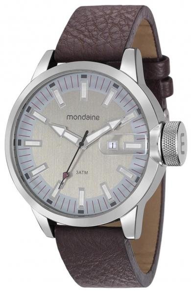 Relógio Masculino Mondaine 99243G0MVNH1 49mm Couro Marrom