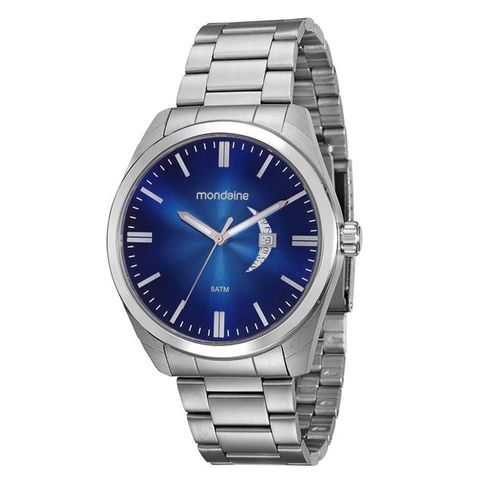 Relógio Masculino Mondaine Analógico 99001G0MVNA1 Aço com Azul