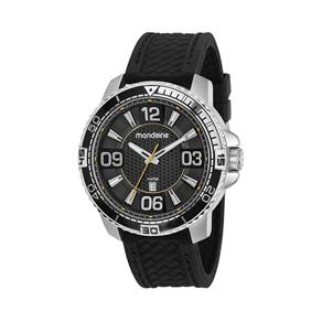 Relógio Masculino Mondaine Calendario Cromado Preto 53789G0MVNI2