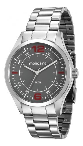 Relogio Masculino Mondaine Inox a Prova Dagua 78742g0mvna1