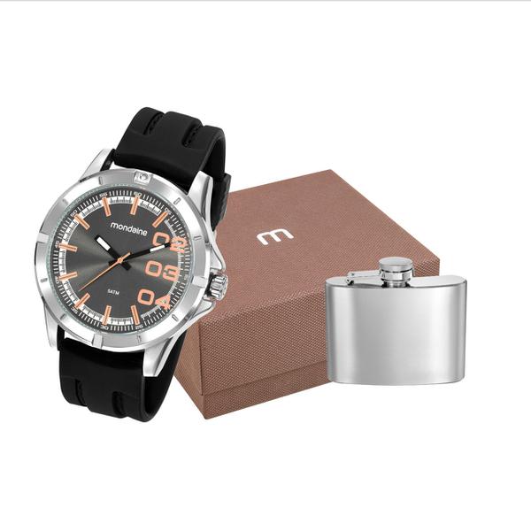 Relógio Masculino Mondaine Silicone + Cantil 99430g0mvni2k1