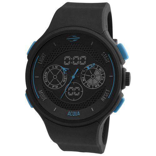 Relógio Masculino Mormaii Acqua Mo160323al/8a 47mm Preto Pulseira Silicone