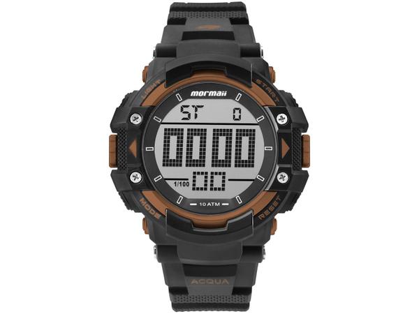 Relógio Masculino Mormaii Digital Esportivo - Action MO15190AB/8L Preto e Laranja