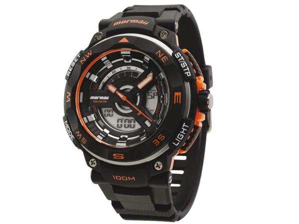 Relógio Masculino Mormaii MO11533/8L - Anadigi Resistente à Água Cronógrafo Calendário