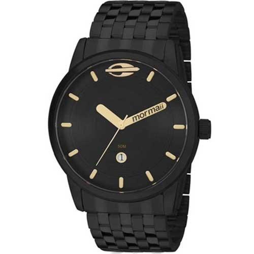 Relógio Masculino Mormaii MO2115AA/4P 46mm Pulseira Aço Preta