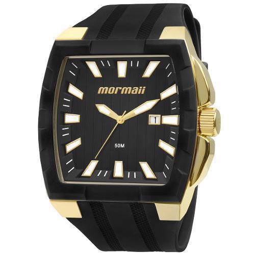 Relógio Masculino Mormaii MO2115AD/8P Dourado Pulseira Borracha
