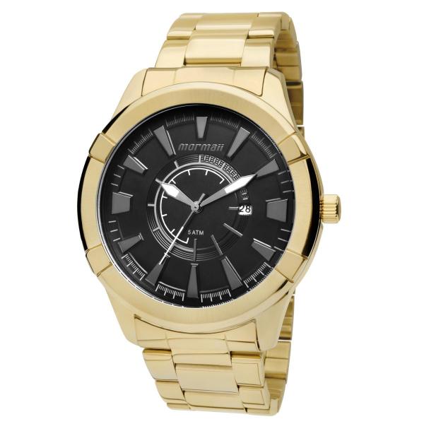 Relógio Masculino Mormaii MO2115AH/4P Pulseria Aço Dourada