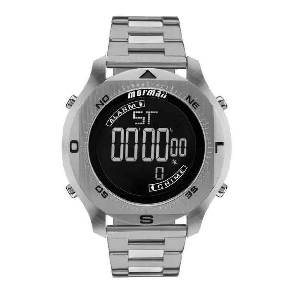 Relógio Masculino Mormaii MO11273C/1P 51mm Digital Aço Prata