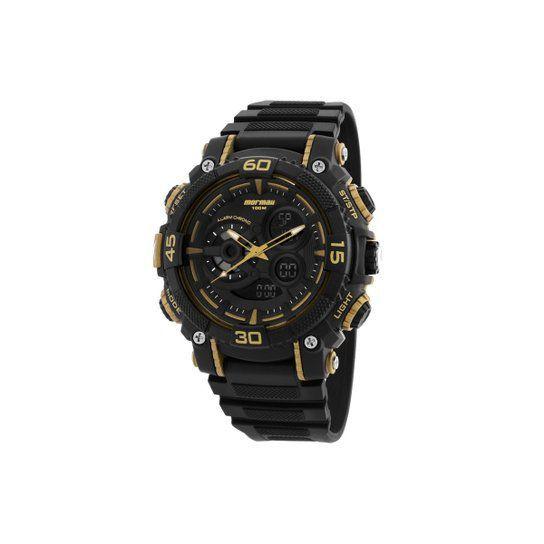Relógio Masculino Mormaii MO12598K/8D - Preto e Dourado