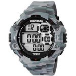 Relógio Masculino Mormaii Mo13609a/8c 55mm Cinza Camuflado