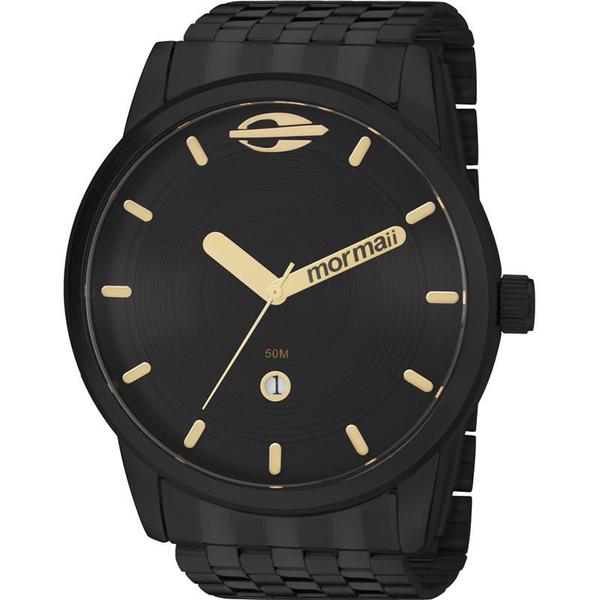 Relógio Masculino Mormaii Preto Dourado Metal Mo2115aa/4p