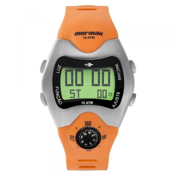 Relógio Masculino Mormaii Pro Digital MO1324AB/1L 44mm Silicone Laranja