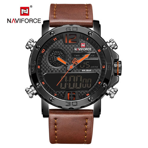 Relógio Masculino Naviforce 9134 - Marron Laranja