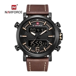 Relógio Masculino Naviforce 9135 Esportivo Elegante - Preto Marron