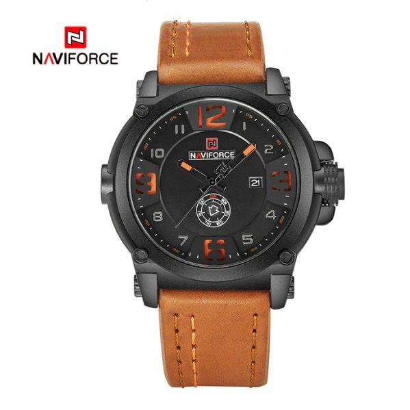 Relógio Masculino Naviforce Couro Modelo 9099