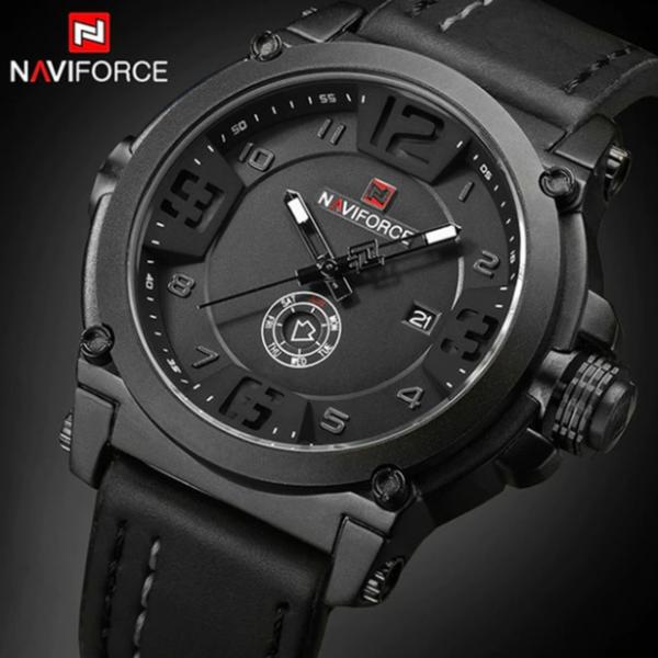 Relógio Masculino Naviforce Militar Esportivo Pulseira Couro