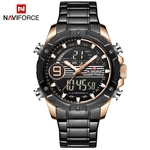 Relógio Masculino Naviforce NF 9146 Analógico e digital Preto/Bronze