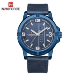 Relógio Masculino Naviforce NF 9177 BEWBE Pulseira em couro Azul