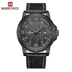 Relógio Masculino Naviforce NF 9177 BGYB Pulseira em couro Preto