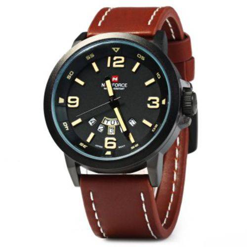 Relógio Masculino Naviforce Nf9028 Quartz Pulseira de Couro