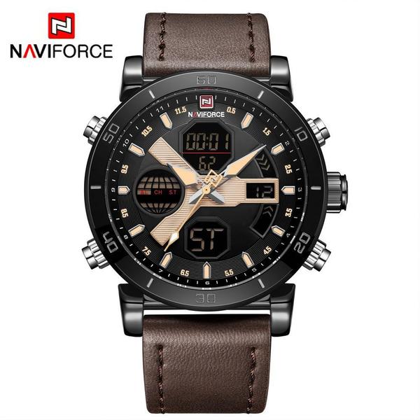 Relógio Masculino Naviforce NF9132 BYDBN - Preto e Café