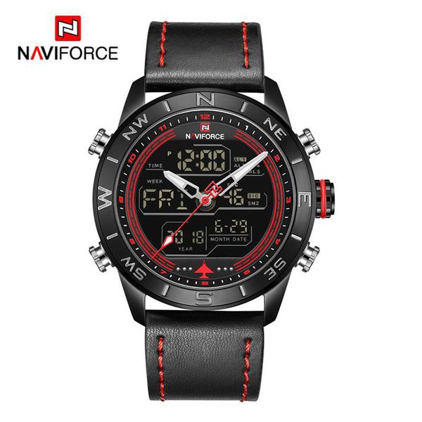 Relógio Masculino Naviforce NF9144 BRB - Preto e Vermelho