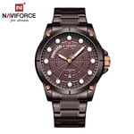 Relógio Masculino Naviforce NF9152 CECE Pulseira em Aço Marsala