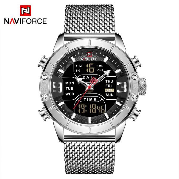 Relógio Masculino Naviforce NF9153 SB Pulseira em Aço Inox - Curren