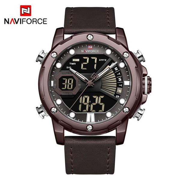 Relógio Masculino Naviforce NF9172 CECEDBN Pulseira em Couro Marsala - Curren