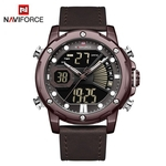 Relógio Masculino Naviforce NF9172 CECEDBN Pulseira em Couro Marsala